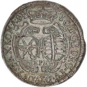 Sasko, Johann Georg IV. (1691-1694), 1/12 tolaru 1694 EPH, Lipsko 3,64 g