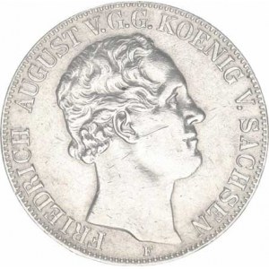 Sasko, Friedrich August II. (1836-1854), 2 Tolar spolkový 1854 F Cr. 238a /36,963 g/, rys.