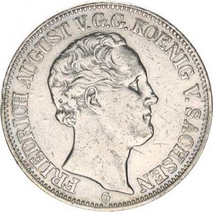 Sasko, Friedrich August II. (1836-1854), Tolar konvenční 1841 G Cr.235, stopa na hr..