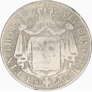 Sasko, Friedrich August II. (1836-1854), Tolar konvenční 1841 G Cr.235; KM 1148 21,458 g