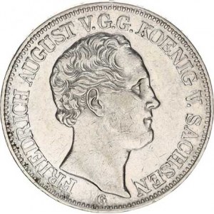 Sasko, Friedrich August II. (1836-1854), Tolar konvenční 1842 G KM 1148; Dav. 875 22,215 g