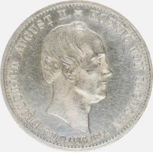 Sasko, Friedrich August II. (1836-1854), Tolar 1854 F - úmrtní SEGEN DES BERGBAUS Cr. 237a