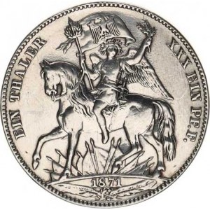Sasko, Johann (1854-1873), Tolar spolkový 1871 B - vítězství nad Francii Cr. 274