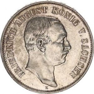 Sasko, Friedrich August III. (1904-1918), 5 Mark 1908 E Y. 195