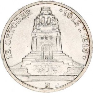 Sasko, Friedrich August III. (1904-1918), 3 Mark 1913 E - památník Lipsko Y. 200; KM 1275