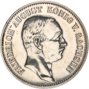 Sasko, Friedrich August III. (1904-1918), 2 Mark 1907 E KM 1263