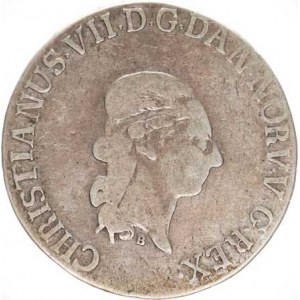 Schleswig-Holstein, Christian VII. (1784-1808), 40 Schilling (2/3 Daler Specie) 1787 B MF KM 135 R