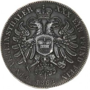 Schwarzburg-Rudolastadt, Friedrich Gunther(1807-1867), Tolar spolkový 1862 Cr.70a 18,069 g