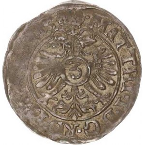 Solms - Lich, Philipp (1590-1631), 3 kr. 1615 - s tit. Matyáše značka na av. hák na cány Sa 2