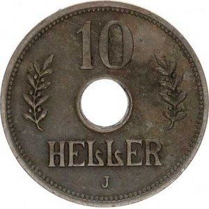 Německá východní Afrika, 10 Heller 1909 J KM 12