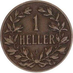 Německá východní Afrika, 1 Heller 1907 J KM 7, tém.