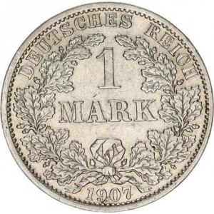 Německo, drobné ražby císařství, 1 Mark 1907 A