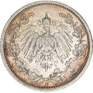 Německo, drobné ražby císařství, 1/2 Mark 1912 F R