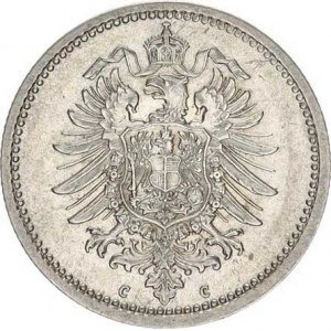 Německo, drobné ražby císařství, 50 Pfennig 1875 C R