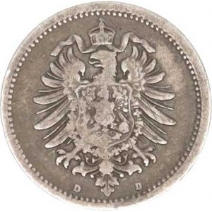 Německo, drobné ražby císařství, 50 Pfennig 1875 D