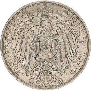 Německo, drobné ražby císařství, 25 Pfennig 1909 A KM 18