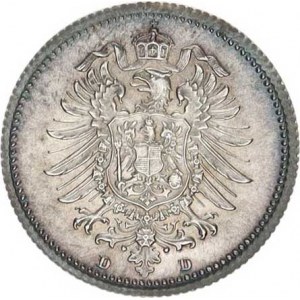 Německo, drobné ražby císařství, 20 Pfennig 1876 D