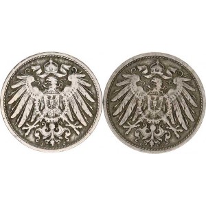 Německo, drobné ražby císařství, 10 Pfennig 1896 J, 1901 D R 2 ks
