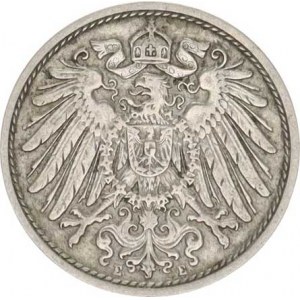 Německo, drobné ražby císařství, 10 Pfennig 1909 E