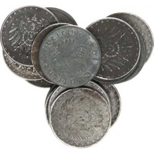 Německo, drobné ražby císařství, 10 Pfennig 1916 E, G, 1917 A, E, F, G, J, 1921 A, 1922 D, F - Zn
