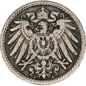 Německo, drobné ražby císařství, 5 Pfennig 1894 E R