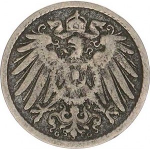 Německo, drobné ražby císařství, 5 Pfennig 1898 G