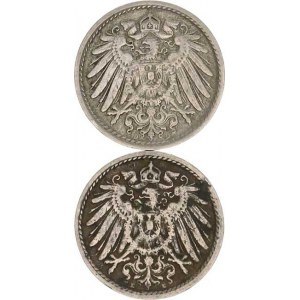 Německo, drobné ražby císařství, 5 Pfennig 1903 E, 1904 D 2 ks