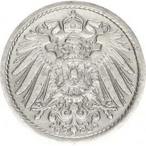 Německo, drobné ražby císařství, 5 Pfennig 1903 G, dr. úh., tém.