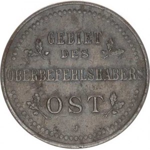 Německo, Vojenské mince pro východní frontu, 3 Kopějka 1916 J Fe KM 23, dr. ox.