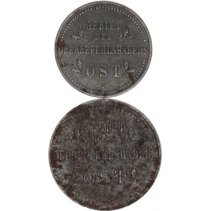 Německo, Vojenské mince pro východní frontu, 2 Kopějka 1916 J Fe KM 22, dr.ox. ďubky