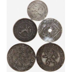 Německo, okupace Belgie (1914-1918), 25 Centimes 1915, 1916; +10 Centimes 1916, 1942; +5 Centimes 1