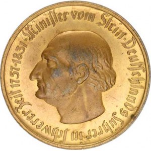 Německo, Nouzová platidla, Westfahlen - 50 Millionen Mark 1923, Stein pozlac. bronz 44,5 m