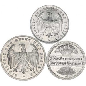 Výmarská republika (1918-1933), 500 Mark 1923 A, 200 Mark 1923 D, 50 Pfennig 1920 D 3 ks