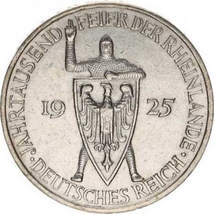 Výmarská republika (1918-1933), 5 RM 1925 E - Rhineland KM 47