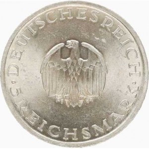 Výmarská republika (1918-1933), 5 RM 1929 A - Lessing KM 61 /25,032 g/