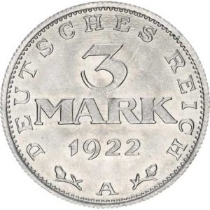 Výmarská republika (1918-1933), 3 Mark 1922 A - Výročí konstituce KM 29