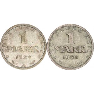 Výmarská republika (1918-1933), 1 Mark 1924 A (2x) KM 42 2 ks
