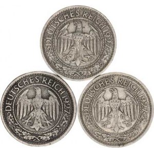 Výmarská republika (1918-1933), 50 Rpf. 1927 A, D, J 3 ks