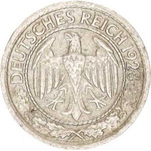 Výmarská republika (1918-1933), 50 Rpf. 1928 G, vada střížku