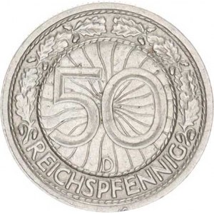 Výmarská republika (1918-1933), 50 Rpf. 1935 D KM 49, flíček