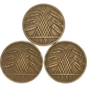 Výmarská republika (1918-1933), 10 Rntpf. 1923 A, 10 Rpf. 1935 F, 1936 A 3 ks