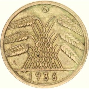Výmarská republika (1918-1933), 10 Rpf. 1936 G KM 40, oxyd. skvr.