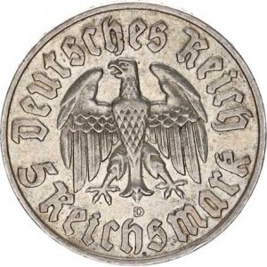 Německo - 3 říše, 1933-1945, 5 RM 1933 D - Luther R