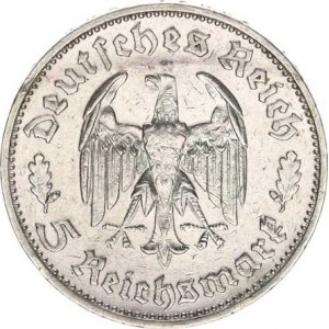 Německo - 3 říše, 1933-1945, 5 RM 1934 F - Schiller KM 85 R 13,805 g