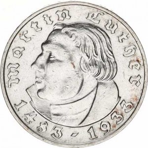 Německo - 3 říše, 1933-1945, 2 RM 1933 A - Luther KM 79