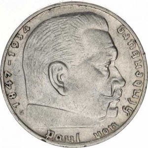 Německo - 3 říše, 1933-1945, 2 RM 1939 E R