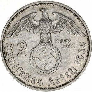 Německo - 3 říše, 1933-1945, 2 RM 1939 E R