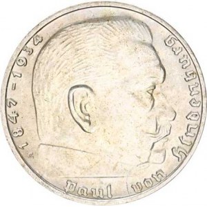 Německo - 3 říše, 1933-1945, 2 RM 1939 E R, nep. ďub.