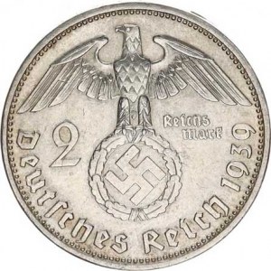 Německo - 3 říše, 1933-1945, 2 RM 1939 E R