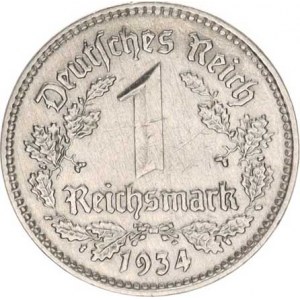 Německo - 3 říše, 1933-1945, 1 RM 1934 F